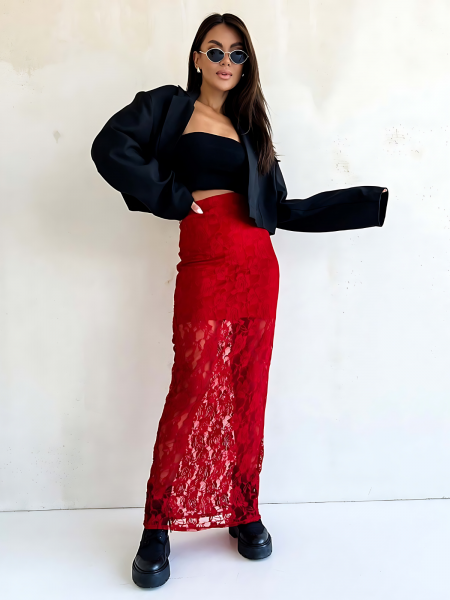 Koronkowa maxi spódnica... 2