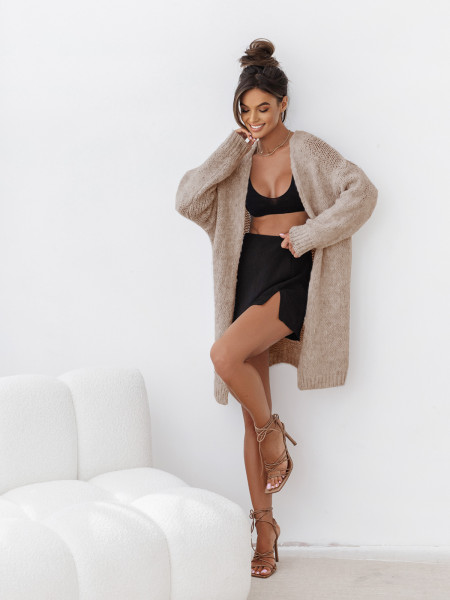 Pleciony długi kardigan... 2