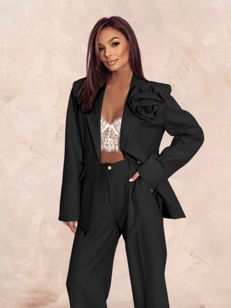 Garnitur z szerokimi spodniami KENZO - czarny 2