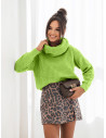 Sweter golf PERSIS - limonkowy