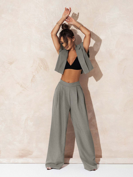 Komplet kamizelka ze spodniami PATTY - szary