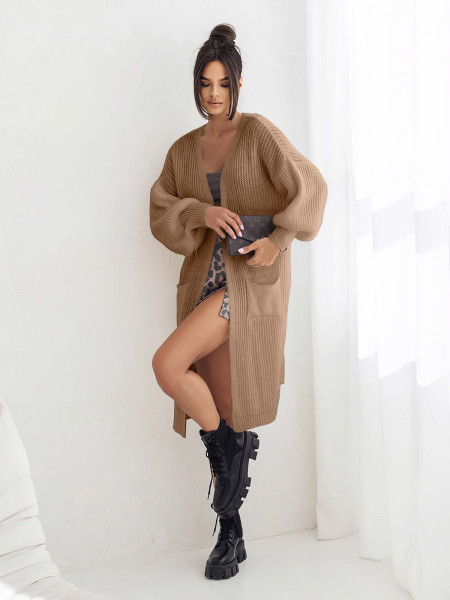 Długi sweter kardigan -...