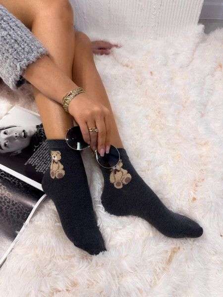 Skarpetki TEDDY - grafitowe