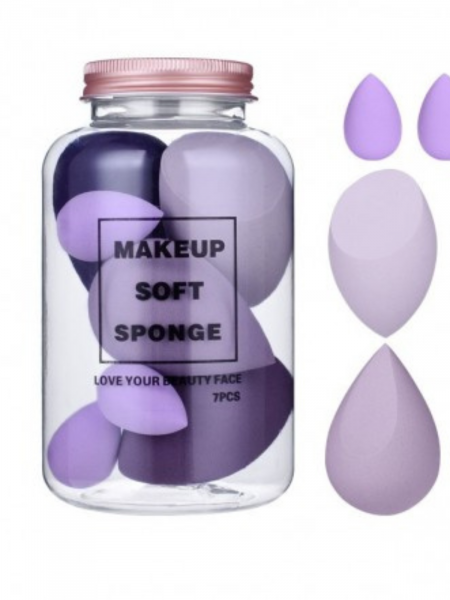 Zestaw 7 gąbeczek do makijażu - wzór 2