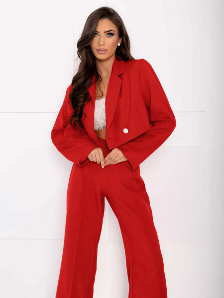 Garnitur z szerokimi spodniami HAJAM - czerwony 2