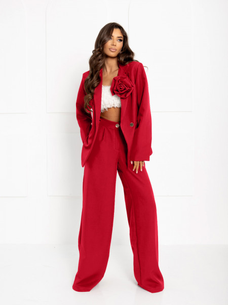 Garnitur z szerokimi spodniami KENZO - czerwony 2