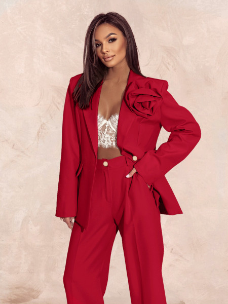 Garnitur z szerokimi spodniami KENZO - czerwony