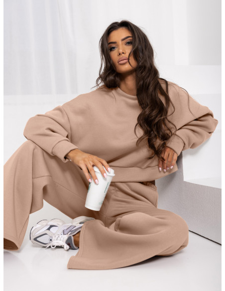 Komplet dresowy bluza + spodnie TANVIA - cappuccino mocca