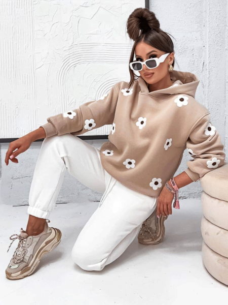 Komplet dresowy z bluzą w kwiaty EIRLYS - wzór 2 2