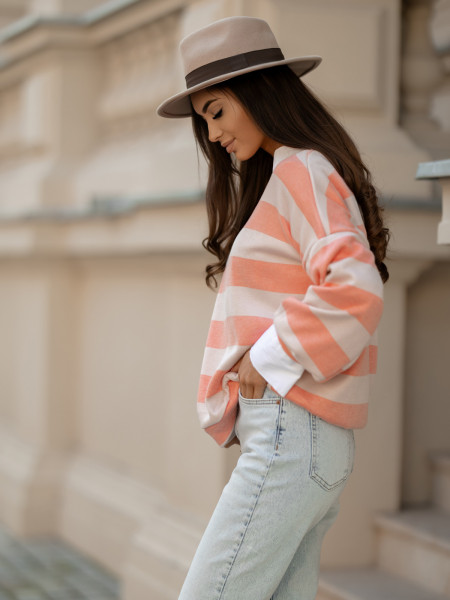 Sweter oversize w paski REIKA - wzór 1 2