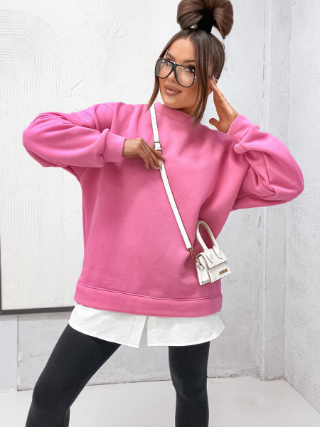 Bluza dresowa oversize HADAR - pudrowy róż 2