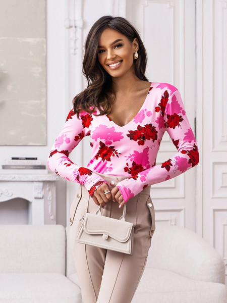 Bluzka z wiskozy z dekoltem V MESILA - wzór 1