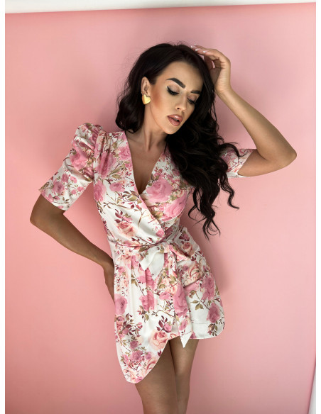 Modna sukienka w kwiaty DINARA - wzór 2