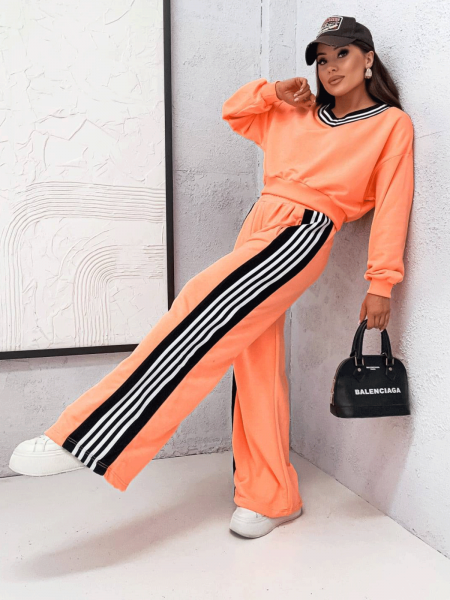 Komplet dresowy z szerokimi spodniami WILLIAM - brzoskwiniowy 2