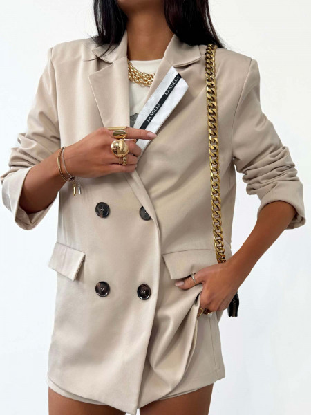 Marynarka oversize z guzikami  LUCHIA - beżowa 2