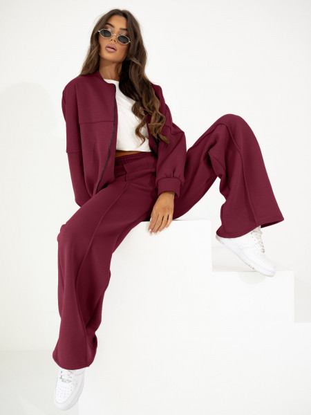 Komplet dresowy bluza + spodnie ALESI - bordowy 2