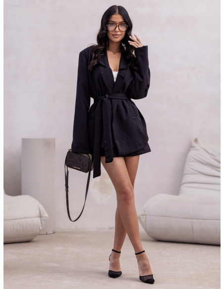 Komplet marynarka i spódnicospodenki SIMA - czarny