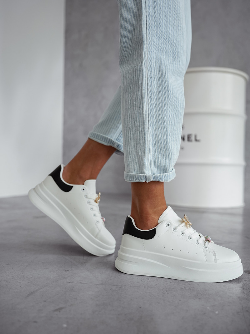 Buty sneakersy na platformie ze...