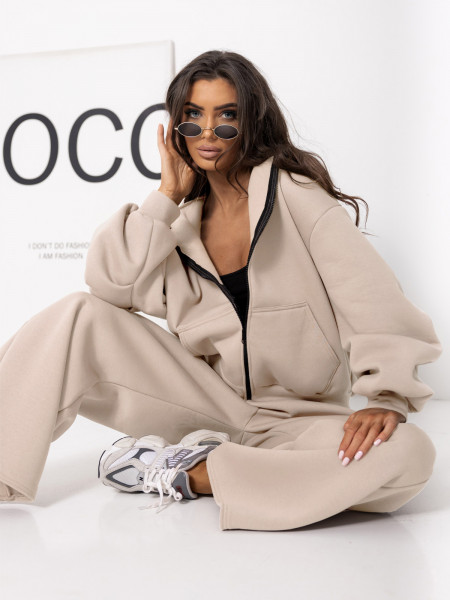 Komplet dresowy bluza i spodnie MELIA - beżowy 2