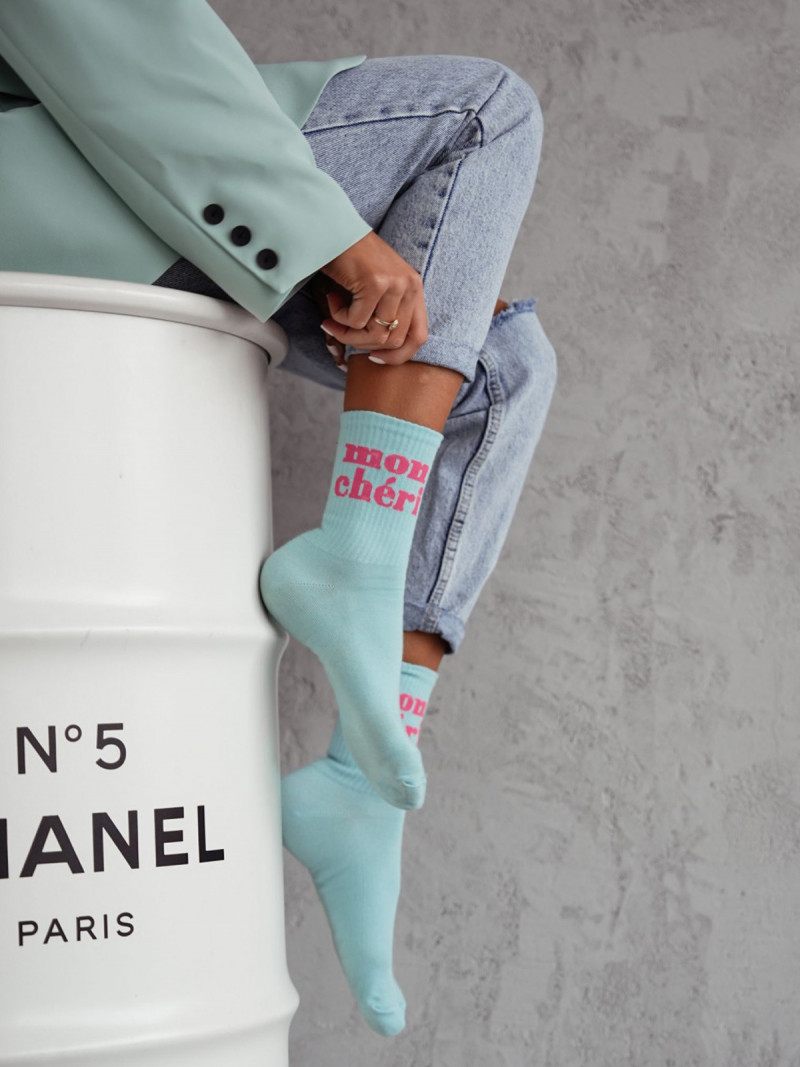 Skarpetki damskie MON CHERI - miętowe