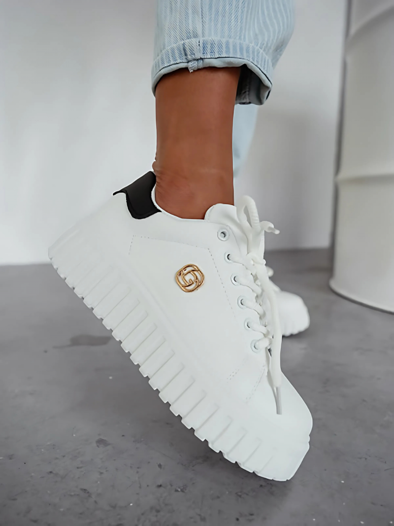 Buty sneakersy na platformie ze...