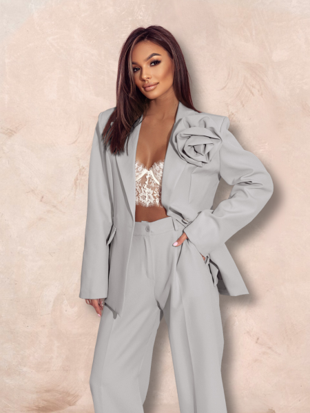 Garnitur z szerokimi spodniami KENZO - szary 2