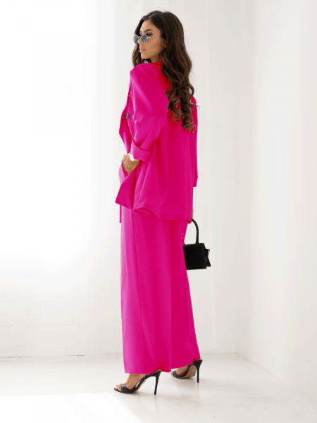 Stylowy garnitur marynarka i spodnie ULLA - fuksjowy 2