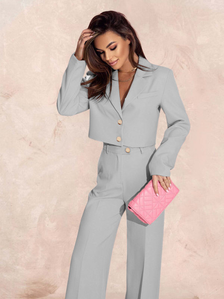 Garnitur z szerokimi spodniami YUKARI - szary