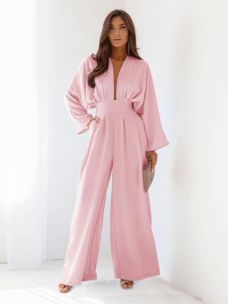 Kombinezon z szerokimi nogawkami LACEY - pudrowy róż 2