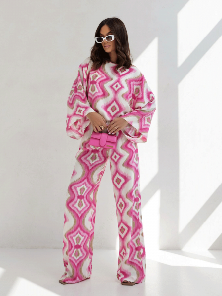 Komplet z wiskozy w print HALLIE - wzór 2