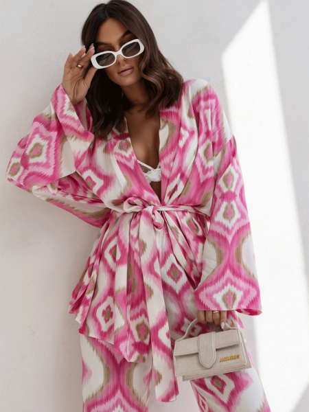 Stylowy komplet z wiskozy w print ALEXIS - wzór2 2