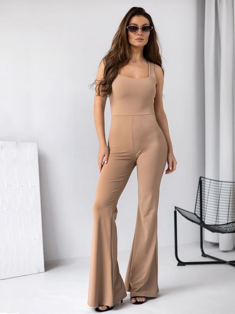 Kombinezon z szerokimi nogawkami ALVA - mocha mousse