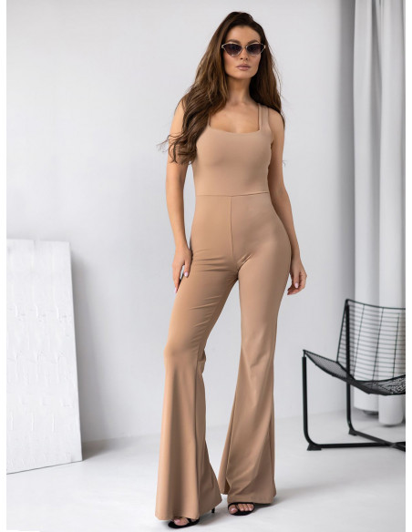 Kombinezon z szerokimi nogawkami ALVA - mocha mousse