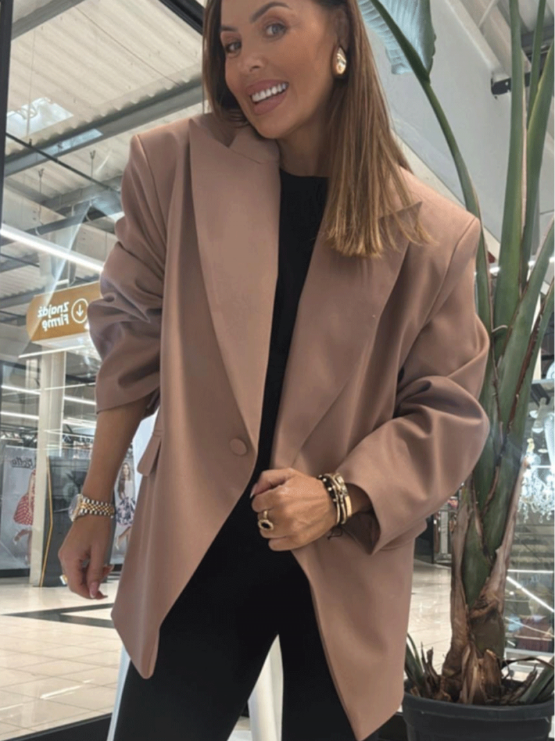 Marynarka oversize JAYLEEN - mokka...