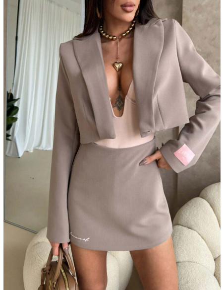 Eleganckie spódnico-spodenki TEYSHA - mocha mousse