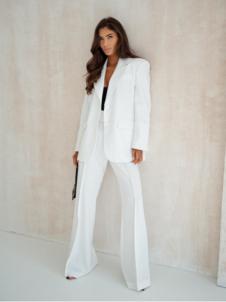 Garnitur z szerokimi spodniami DESTINY - biały 2