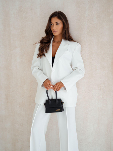 Garnitur z szerokimi spodniami DESTINY - biały