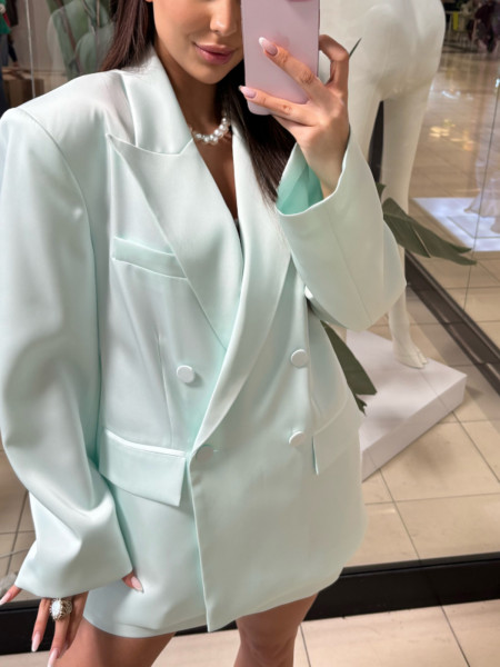 Oversizowa marynarka z guzikami ELONIA - miętowa