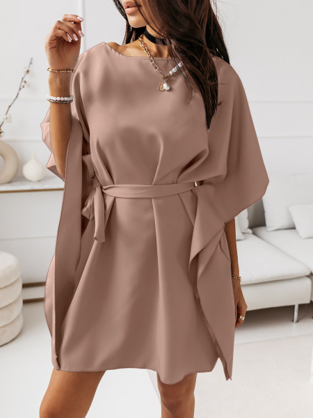 Kobieca sukienka nietoperz CANDICE - mocha mousse 2