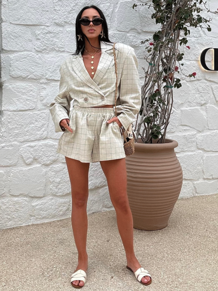 Wiskozowy komplet ze spodenkami HAILEY - wzór 1 2