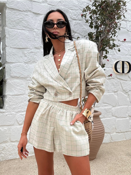 Wiskozowy komplet ze spodenkami HAILEY - wzór 1