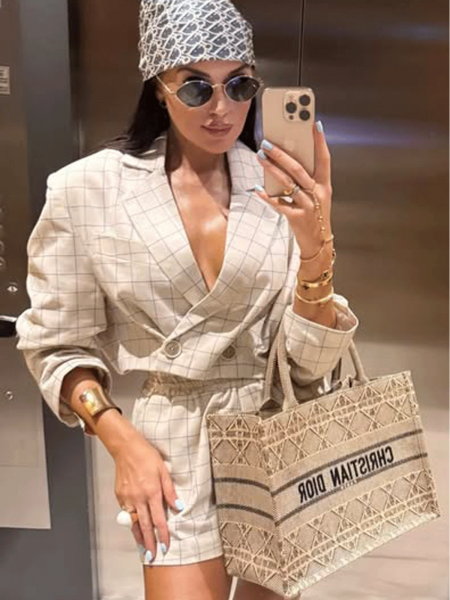 Wiskozowy komplet ze spodenkami HAILEY - wzór 2