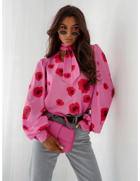 Bluzka koszulowa z wiązaniem RANDY - wzór 2