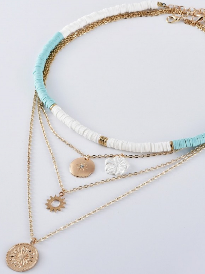 Długi naszyjnik multi - wzór 1