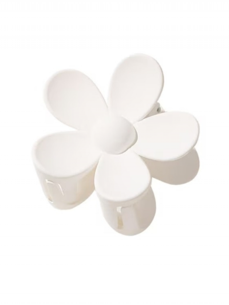 Spinka do włosów klamra XL kwiat - biała