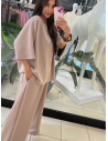 Bluzka oversize z wiskozą JORELLE - cappuccino