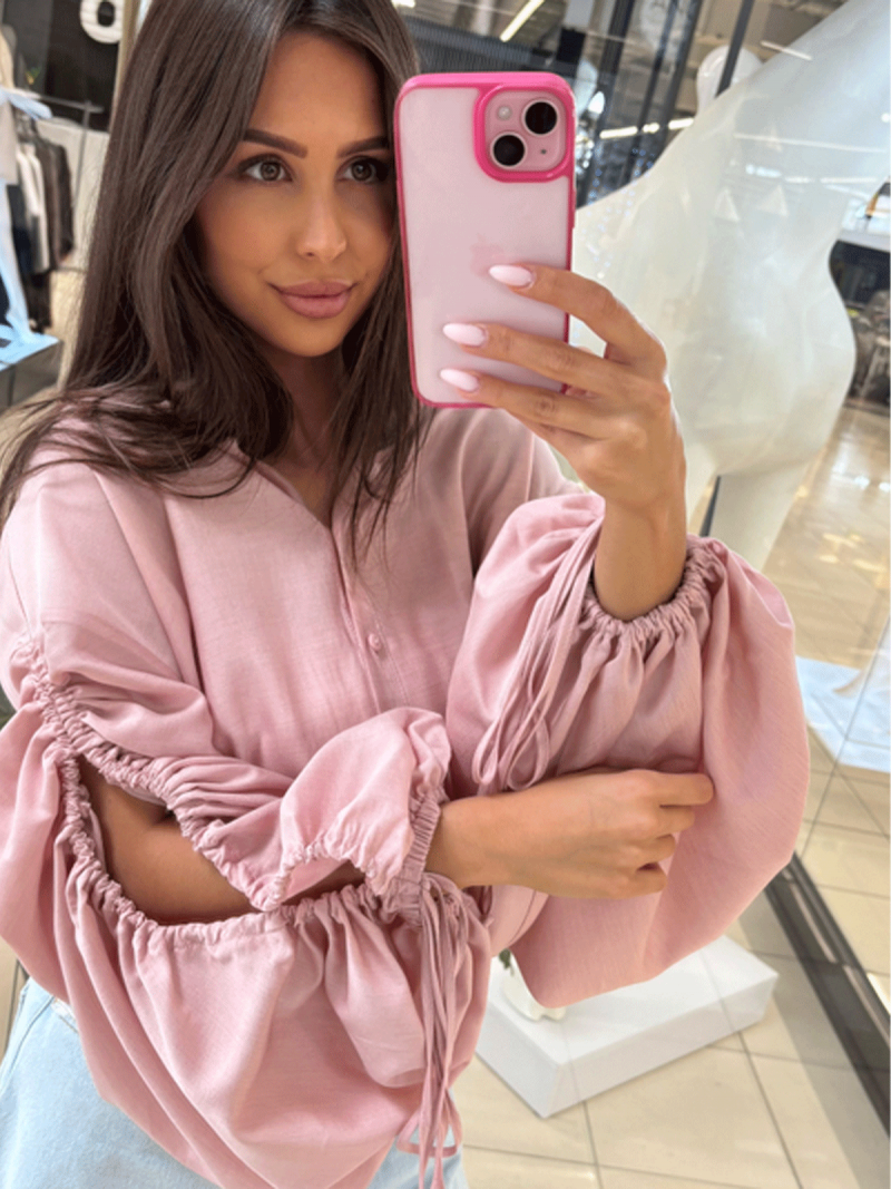 Bawełniana koszula ze ściągaczami...