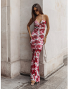 Sukienka maxi z odkrytymi plecami w print LAYAN - wzór 2