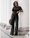 Stylowy komplet dresowy z tencelu MIREYA - czarny