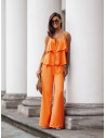 Komplet top z szerokimi spodniami AMARE - orange